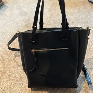 👜 Anthro Black purse with arm or crossbody straps